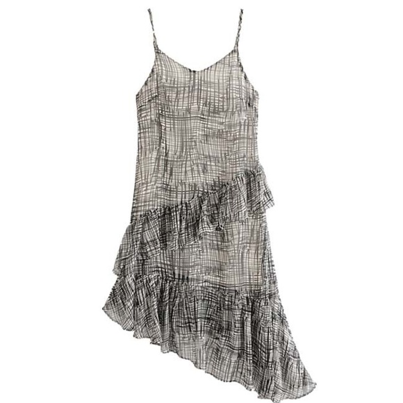 black and white ruffle dress - Picture 4 of 10